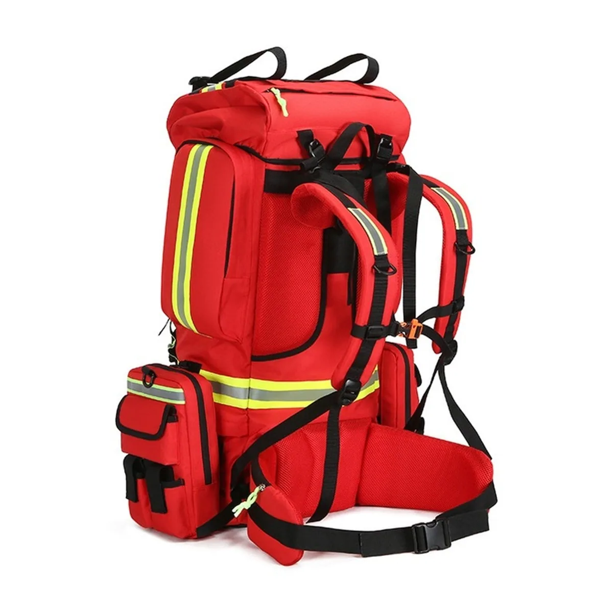 09971 1200D Waterproof PVC Rescue Bag in Red, construction and compartment detail 4