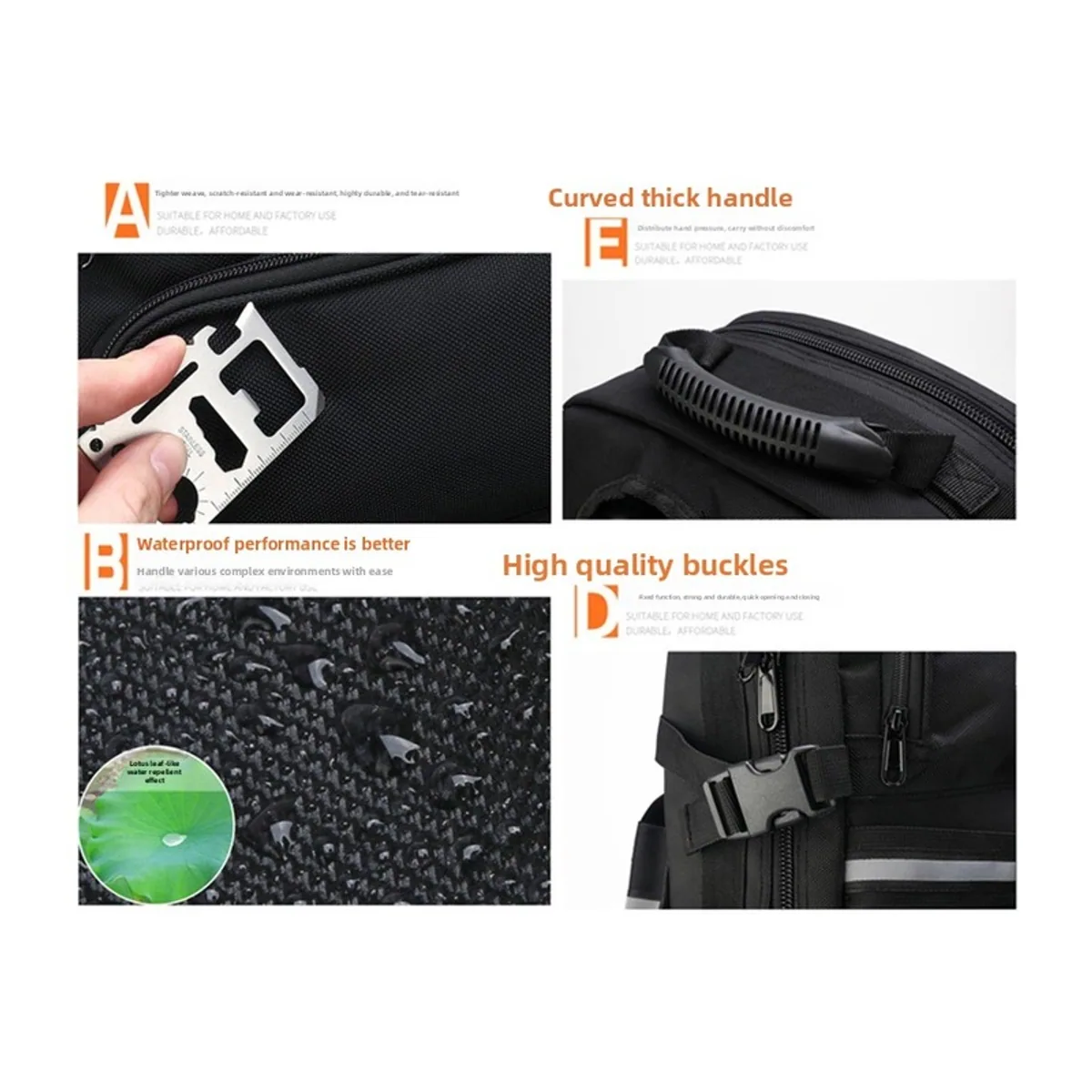 112212 Oxford Trolley Rescue Bag in Black, construction and compartment detail 2
