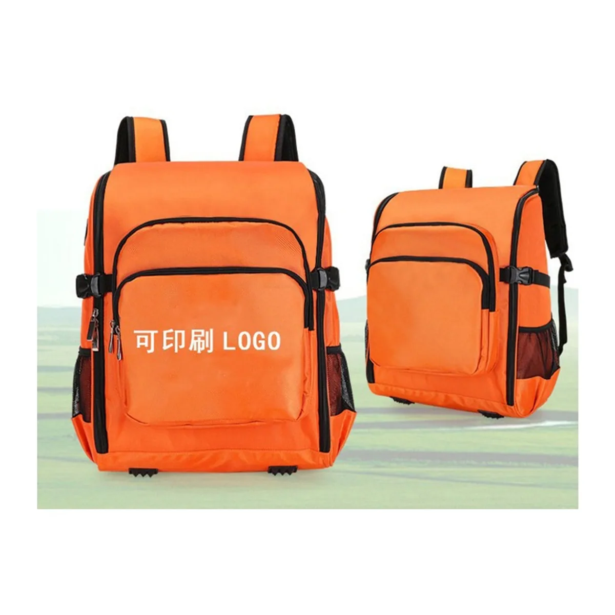 632# Oxford Medical Emergency Backpack in Red, construction and compartment detail 7