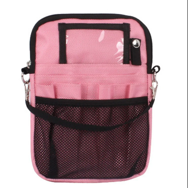 Nurse Organizer Pouch with Clear ID Window and Mesh Pocket construction and compartment detail 11
