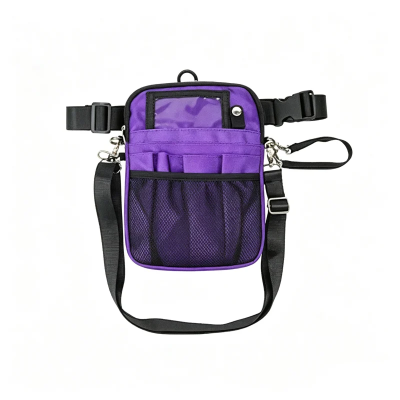 Nurse Organizer Pouch with Clear ID Window and Mesh Pocket construction and compartment detail 13