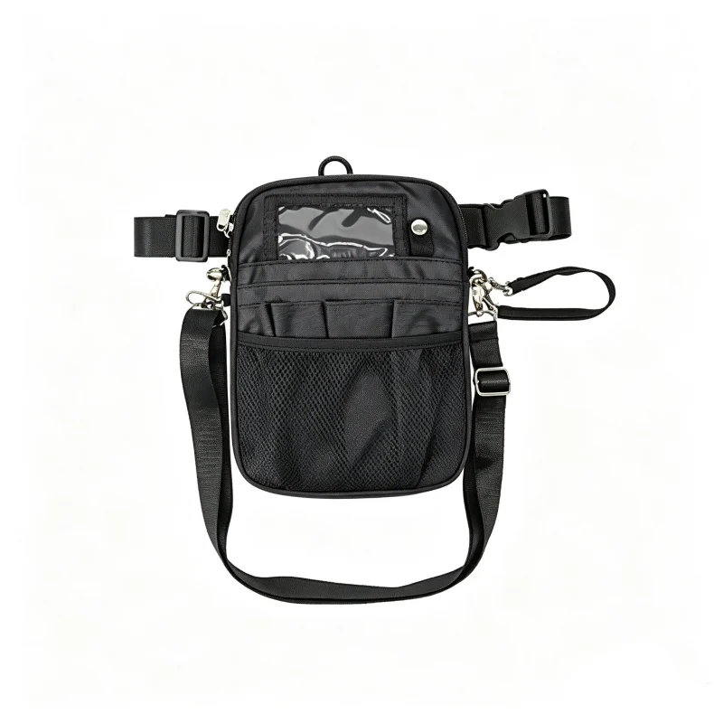 Nurse Organizer Pouch with Clear ID Window and Mesh Pocket construction and compartment detail 15