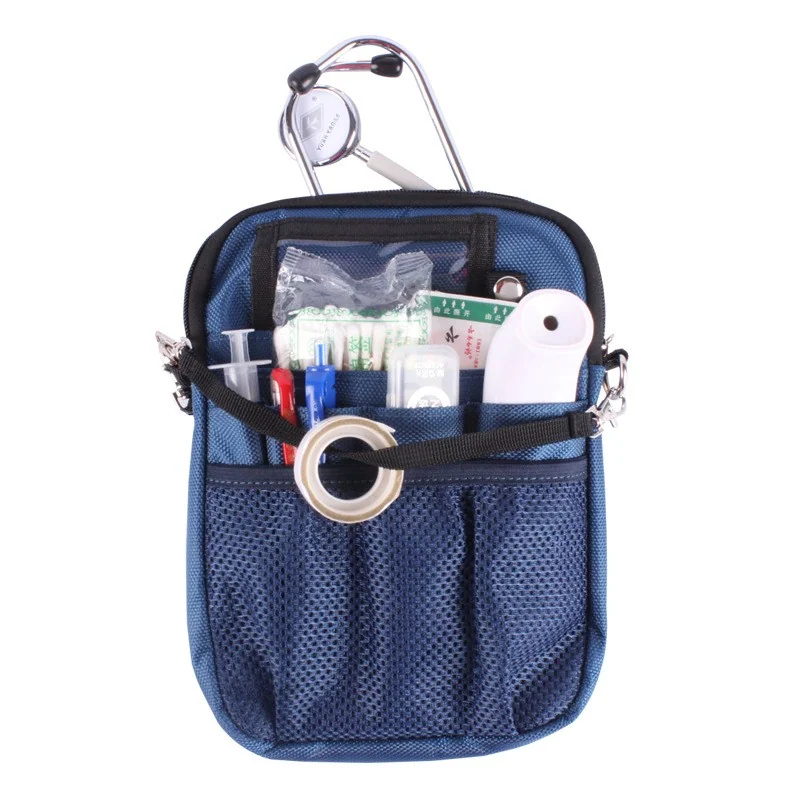 Nurse Organizer Pouch with Clear ID Window and Mesh Pocket construction and compartment detail 8
