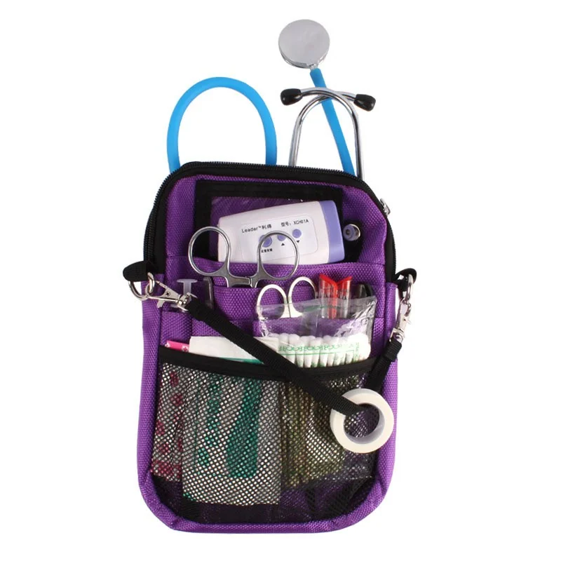 Nurse Organizer Pouch with Clear ID Window and Mesh Pocket construction and compartment detail 9