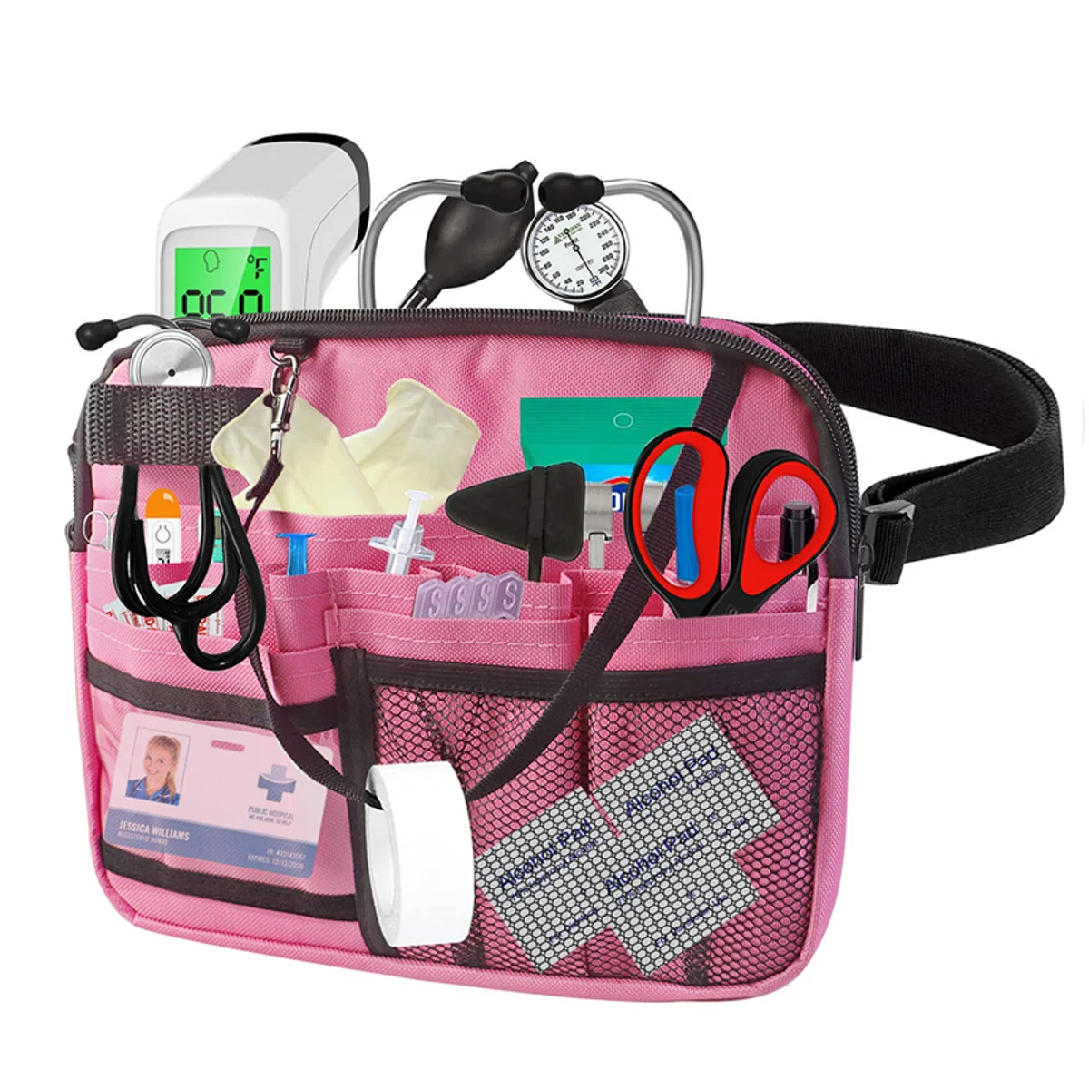 Nurse Waist Organizer with Tool Slots and Mesh Pockets product view