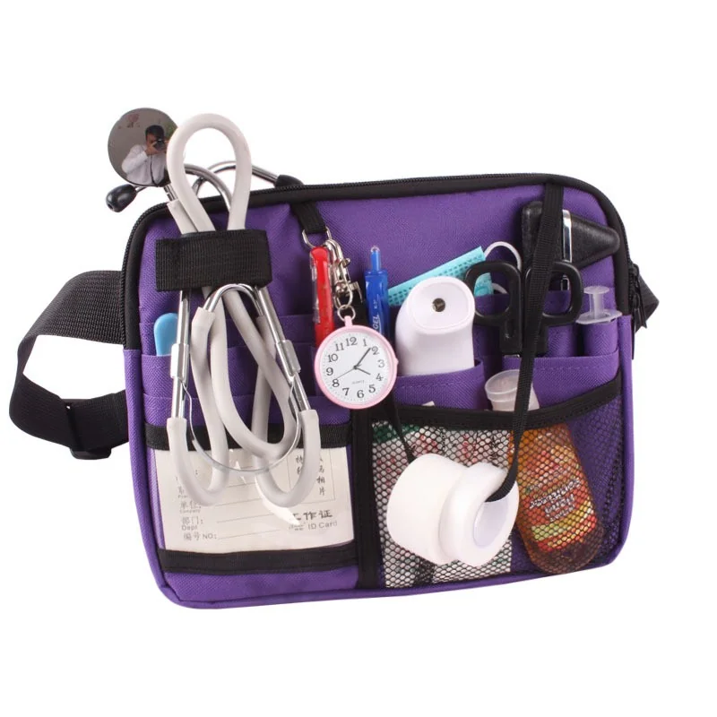 Nurse Waist Organizer with Tool Slots and Mesh Pockets construction and compartment detail 11