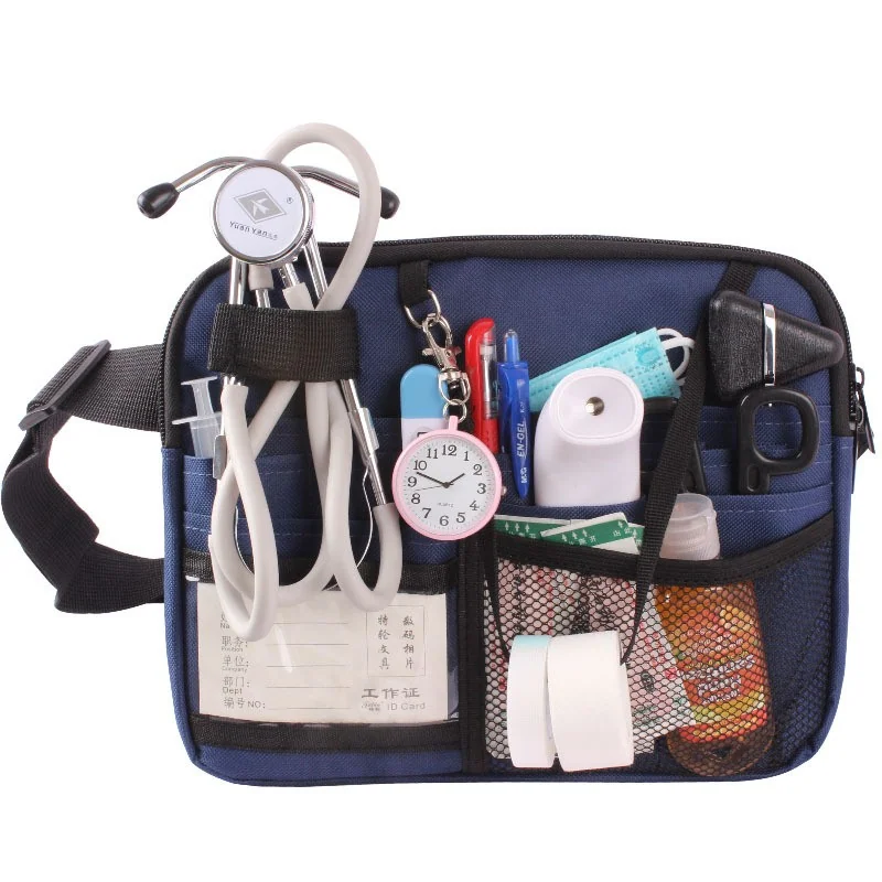 Nurse Waist Organizer with Tool Slots and Mesh Pockets construction and compartment detail 12