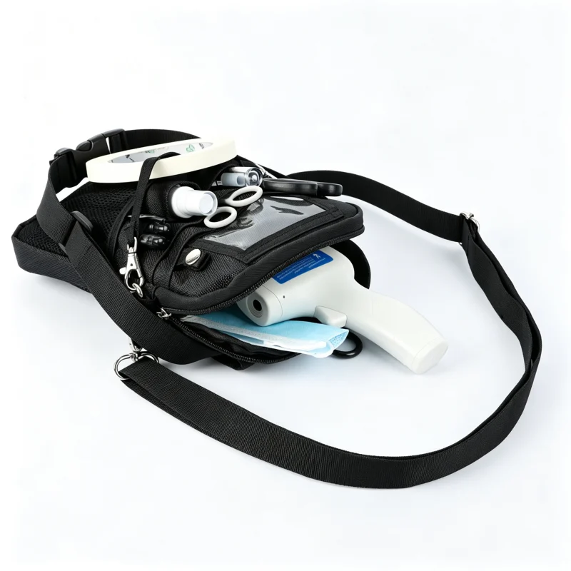 Nurse Crossbody Pouch - SKU HSB009 construction and compartment detail 2