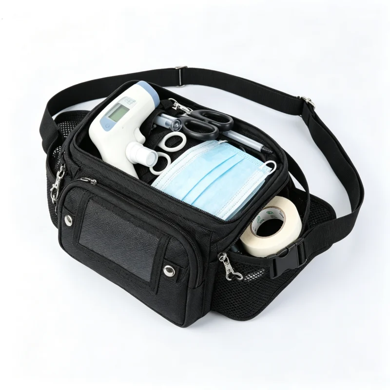 Nurse Crossbody Pouch - SKU HSB009 construction and compartment detail 4