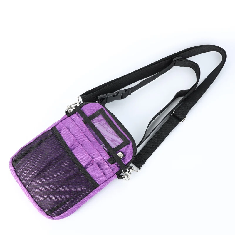 Nurse Crossbody Pouch with Mesh Tool Organizer construction and compartment detail 9