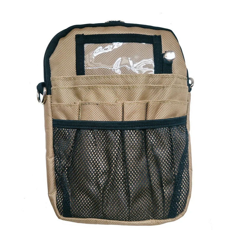 Nurse Crossbody Pouch with Mesh Tool Organizer construction and compartment detail 13