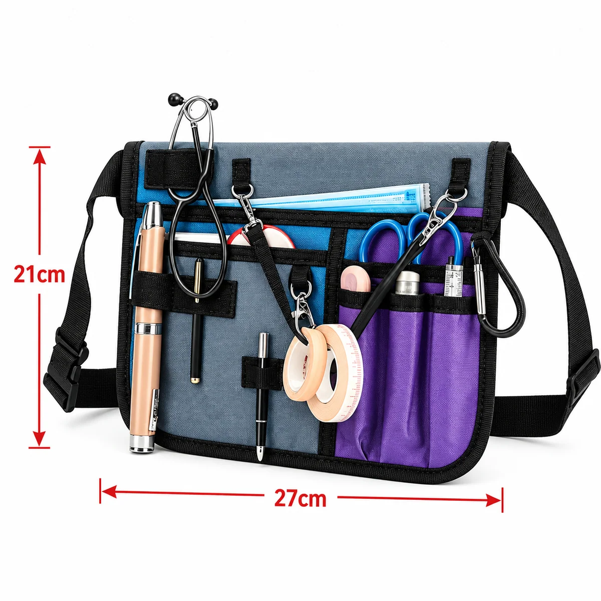 Tool Waist Pouch - SKU HSB014 construction and compartment detail 9