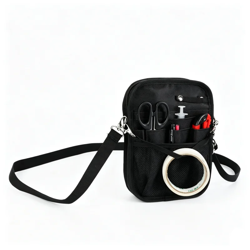 Nurse Shoulder Pouch - SKU HSB018 construction and compartment detail 1
