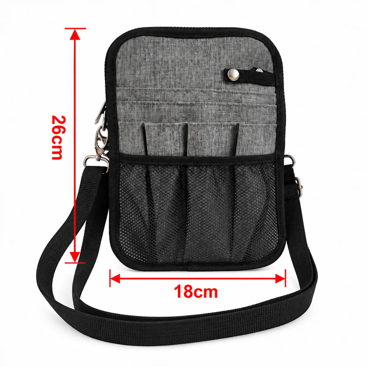 Nurse Shoulder Pouch - SKU HSB018 construction and compartment detail 7