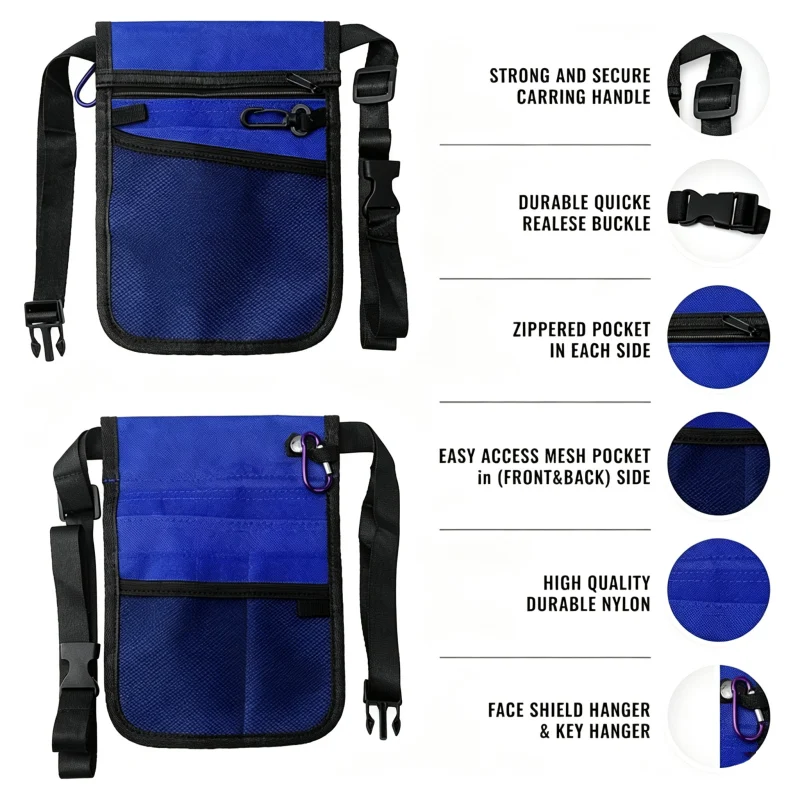 Nurse Waist Organizer - SKU HSB019 construction and compartment detail 5