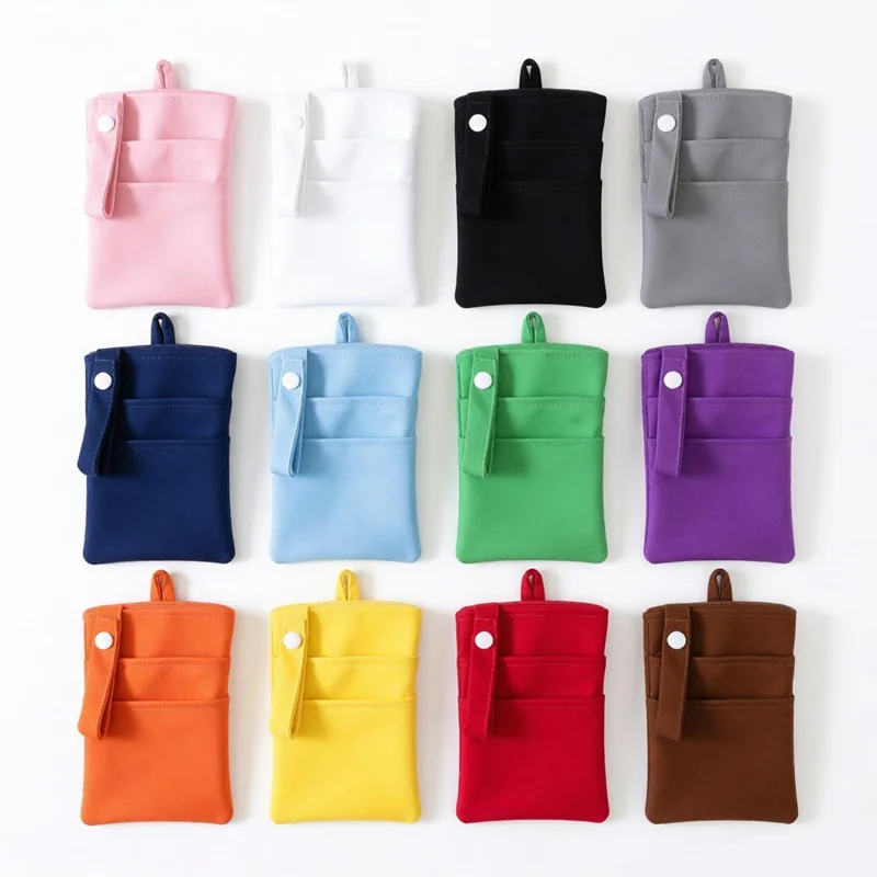 Three-Pocket Nurse Organizer with Snap Strap for Uniforms construction and compartment detail 4