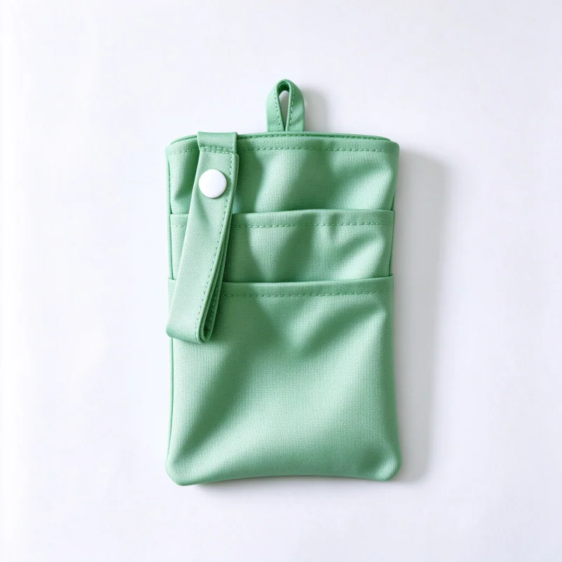Three-Pocket Nurse Organizer with Snap Strap for Uniforms construction and compartment detail 7
