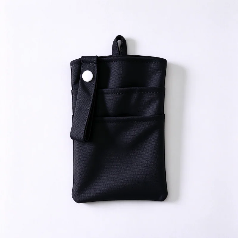 Three-Pocket Nurse Organizer with Snap Strap for Uniforms construction and compartment detail 16