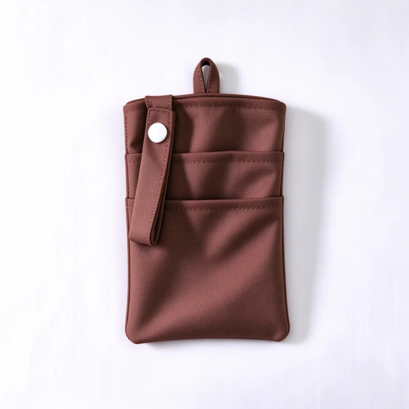 Three-Pocket Nurse Organizer with Snap Strap for Uniforms construction and compartment detail 19