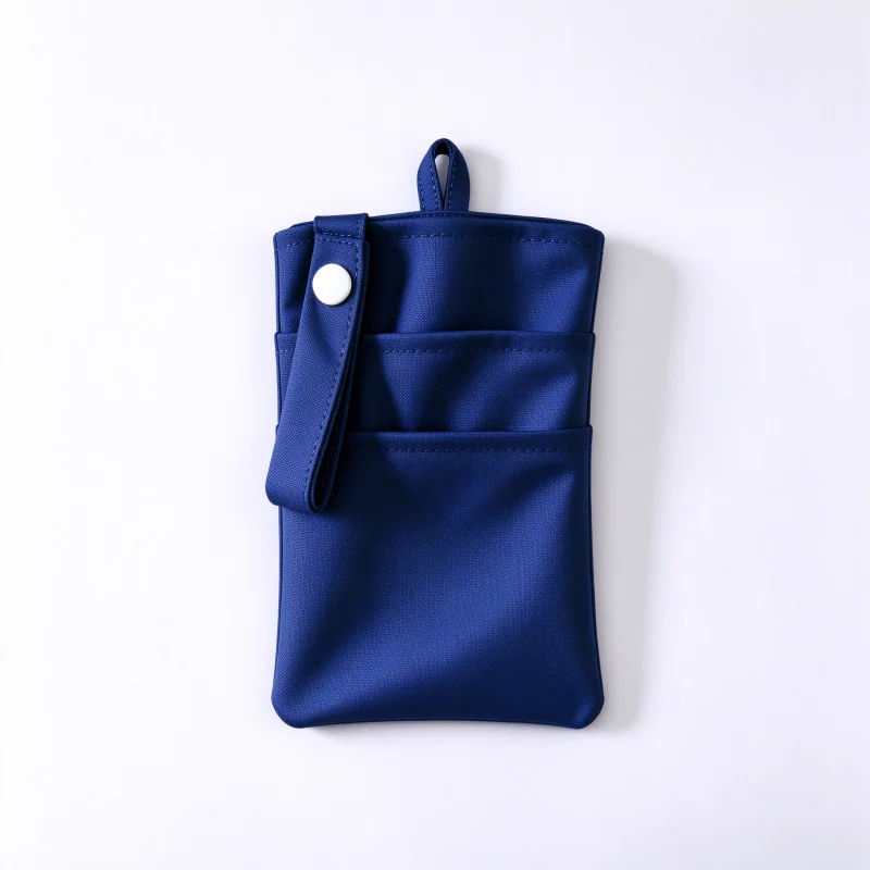 Three-Pocket Nurse Organizer with Snap Strap for Uniforms construction and compartment detail 9