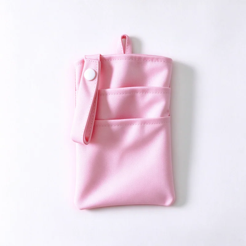 Three-Pocket Nurse Organizer with Snap Strap for Uniforms construction and compartment detail 10