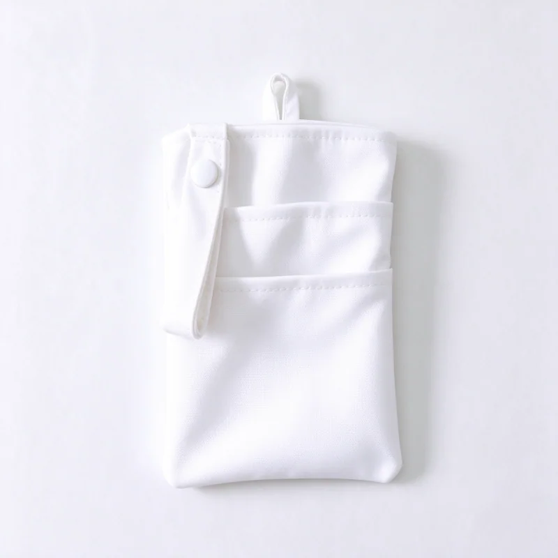 Three-Pocket Nurse Organizer with Snap Strap for Uniforms construction and compartment detail 11