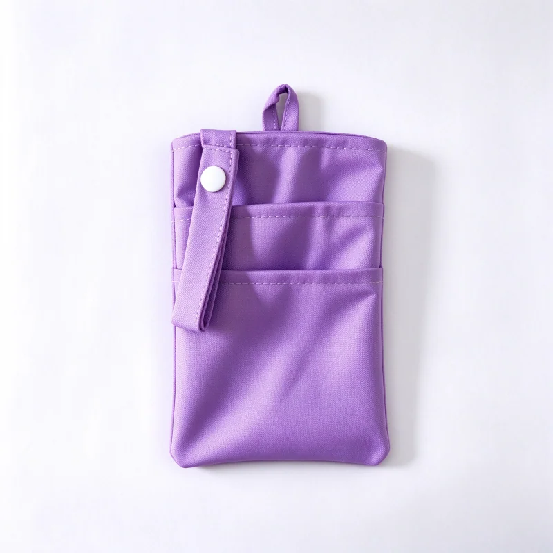 Three-Pocket Nurse Organizer with Snap Strap for Uniforms construction and compartment detail 14