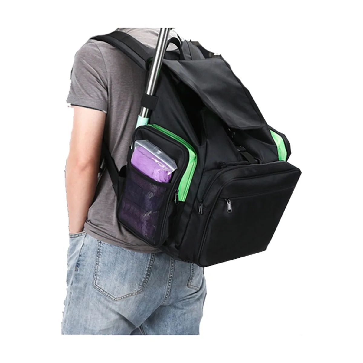 PN0001 Oxford Trolley Rescue Bag in Black, trolley rescue bag product view