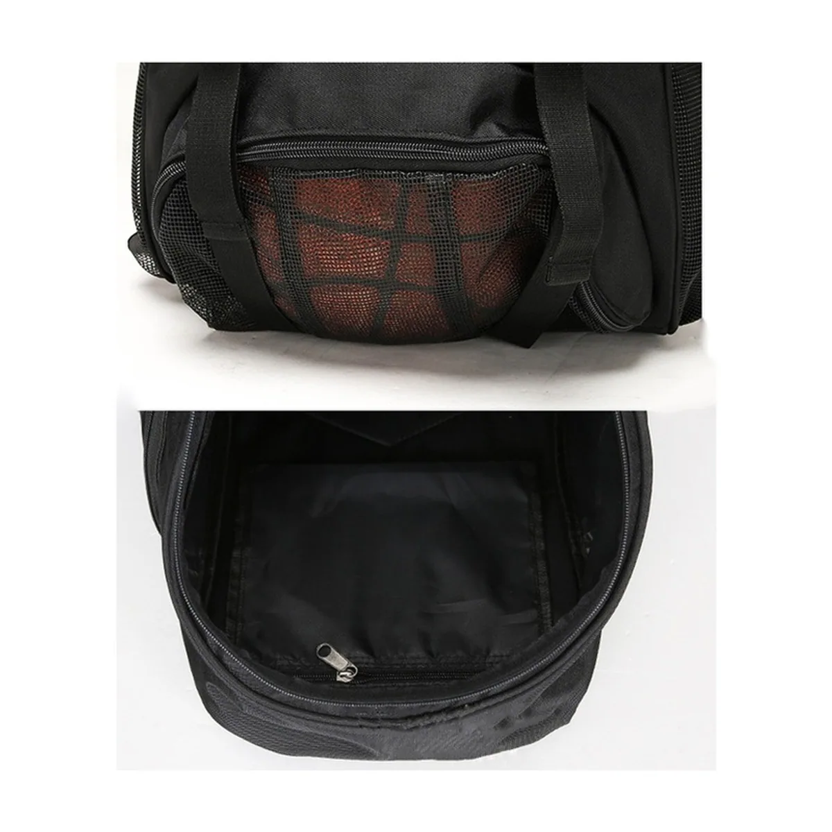 PN0003 Oxford Medical Emergency Backpack in Black, construction and compartment detail 1
