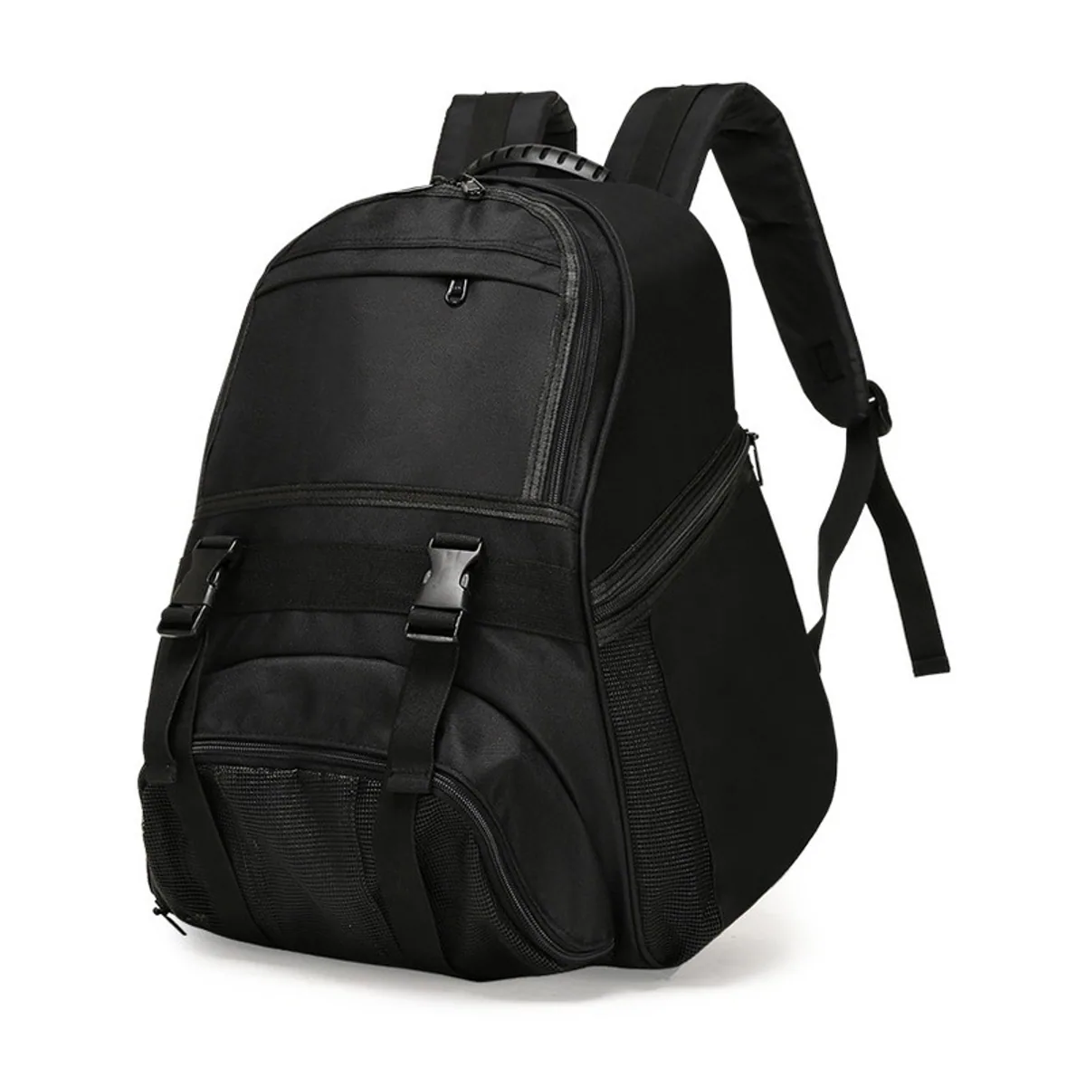 PN0003 Oxford Medical Emergency Backpack in Black, construction and compartment detail 3