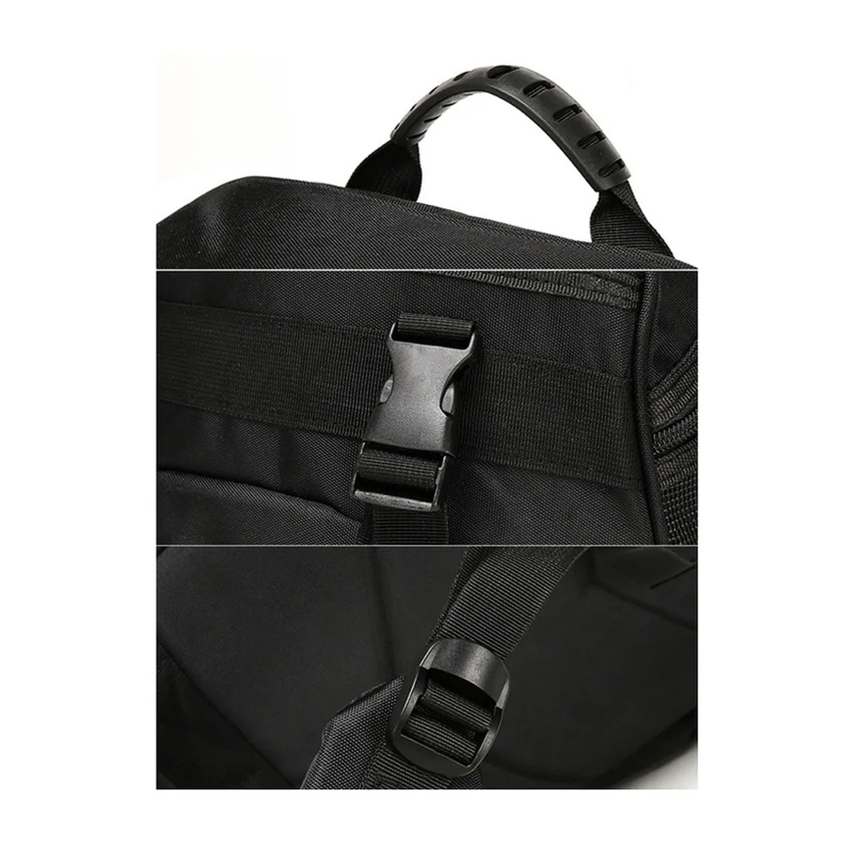 PN0003 Oxford Medical Emergency Backpack in Black, construction and compartment detail 5