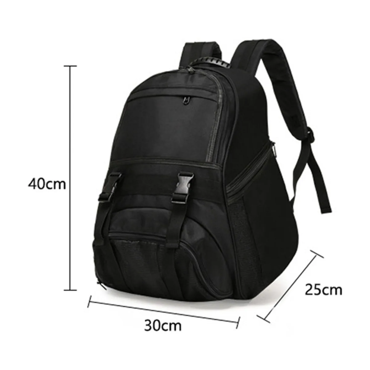PN0003 Oxford Medical Emergency Backpack in Black, construction and compartment detail 6