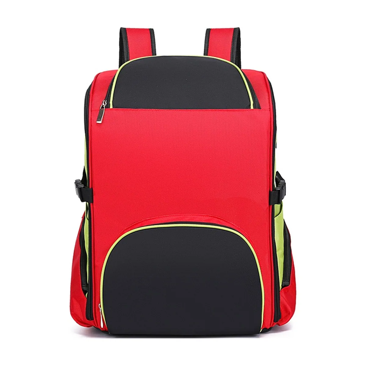 09912 1200D Medical Emergency Backpack in Red, construction and compartment detail 1