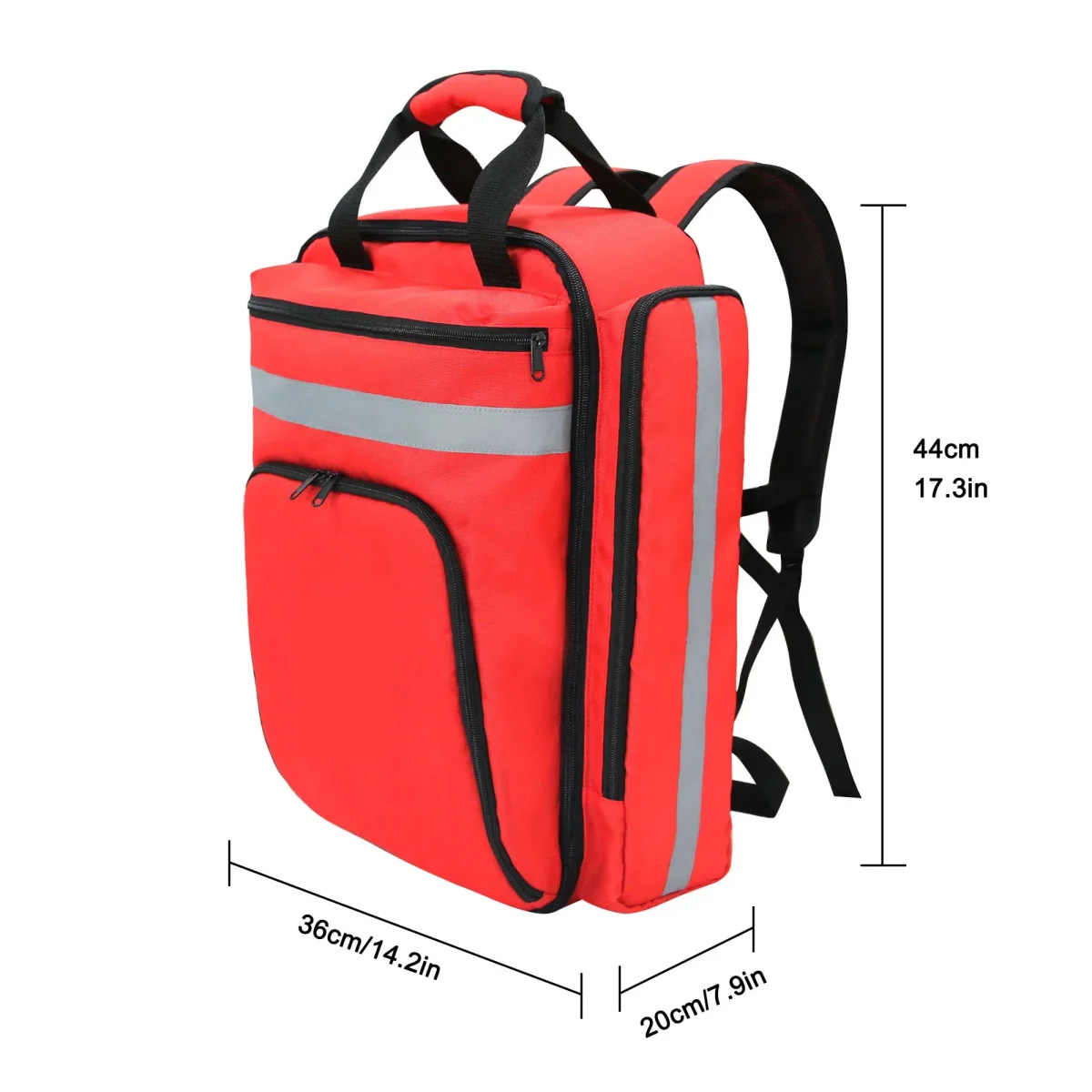 1200D Oxford Fold-Out Emergency Medical Backpack – 09908E construction and compartment detail 1