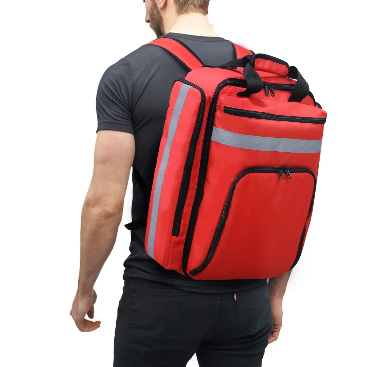 1200D Oxford Fold-Out Emergency Medical Backpack – 09908E construction and compartment detail 4