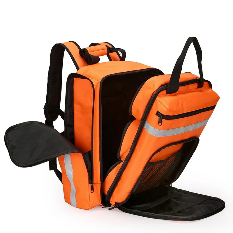 1200D Oxford Fold-Out Emergency Medical Backpack – 09908E construction and compartment detail 9