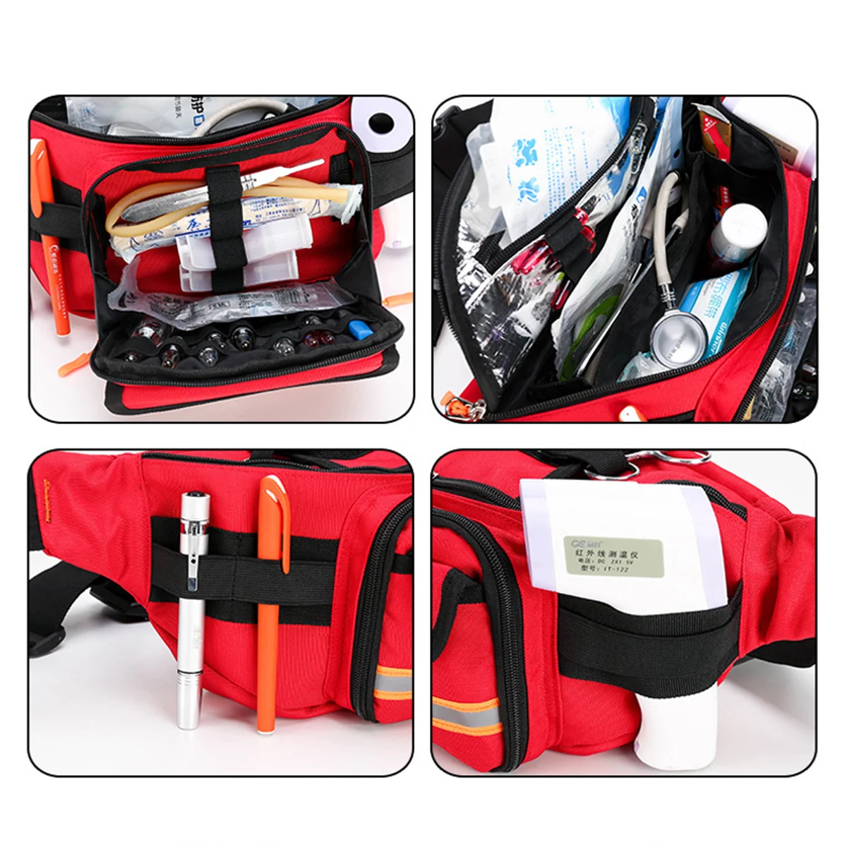 Foldout First Aid Waist Organizer for Event Staff construction and compartment detail 5