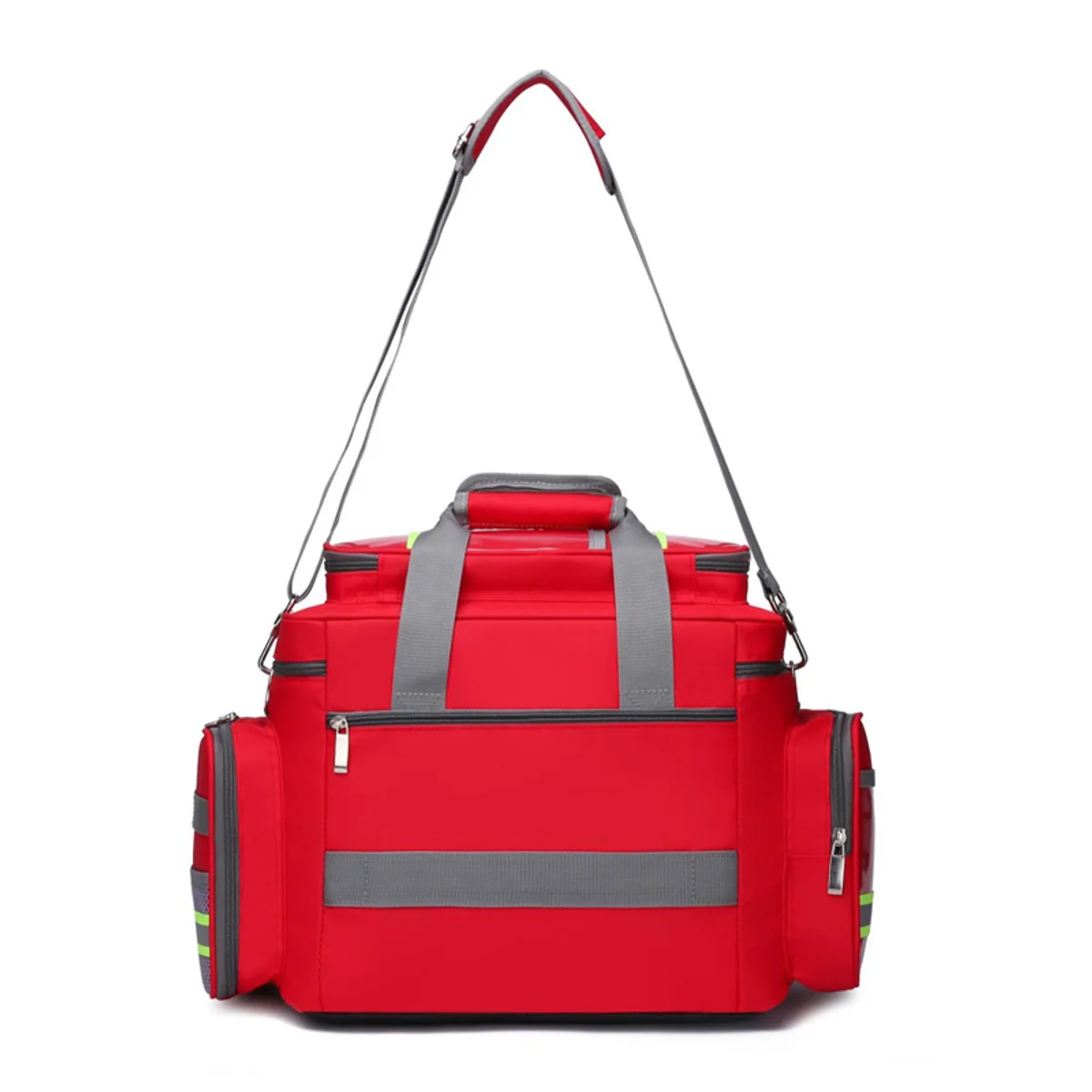 Medical Shoulder Bag with Divided Storage and Front Organizer construction and compartment detail 2