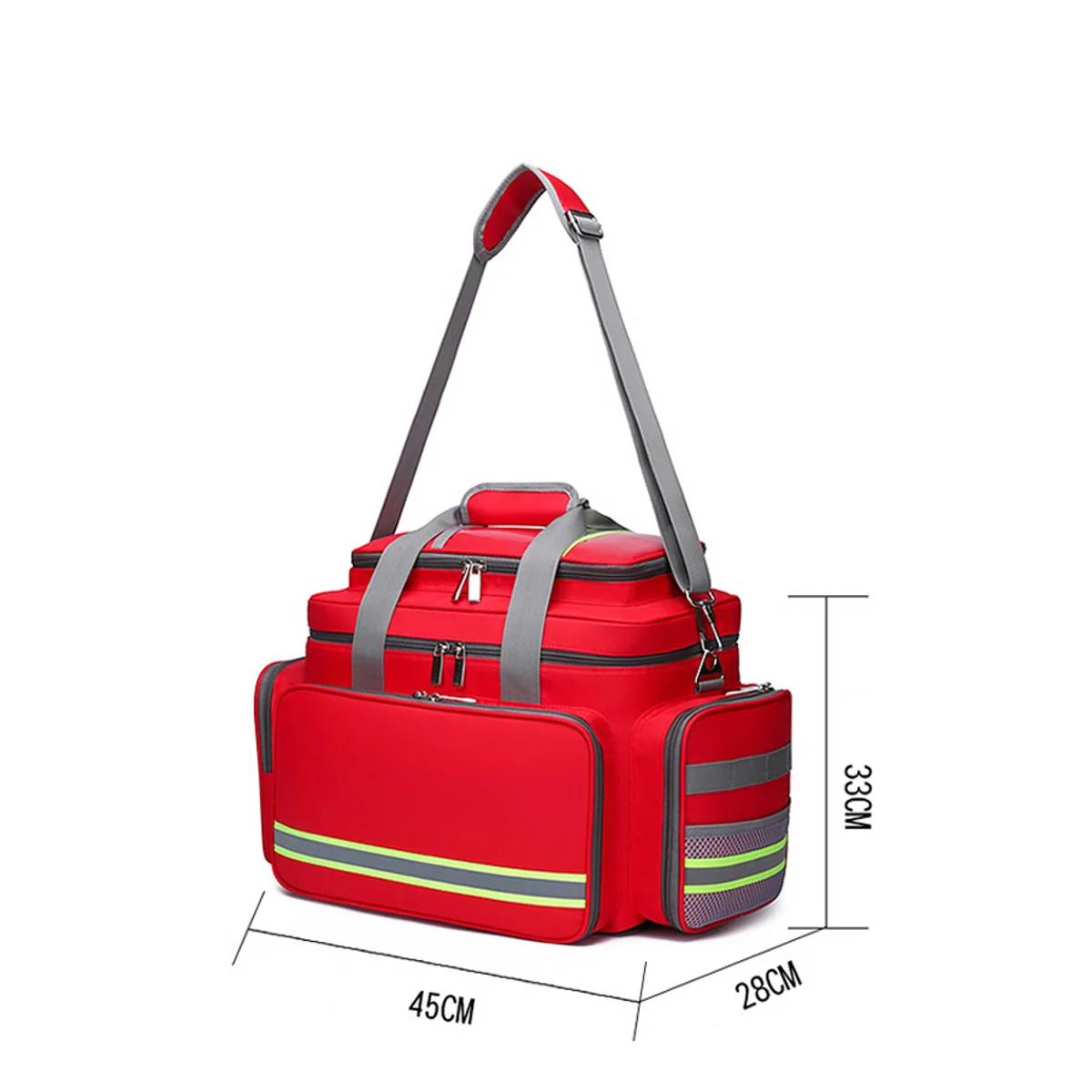 Medical Shoulder Bag with Divided Storage and Front Organizer construction and compartment detail 5