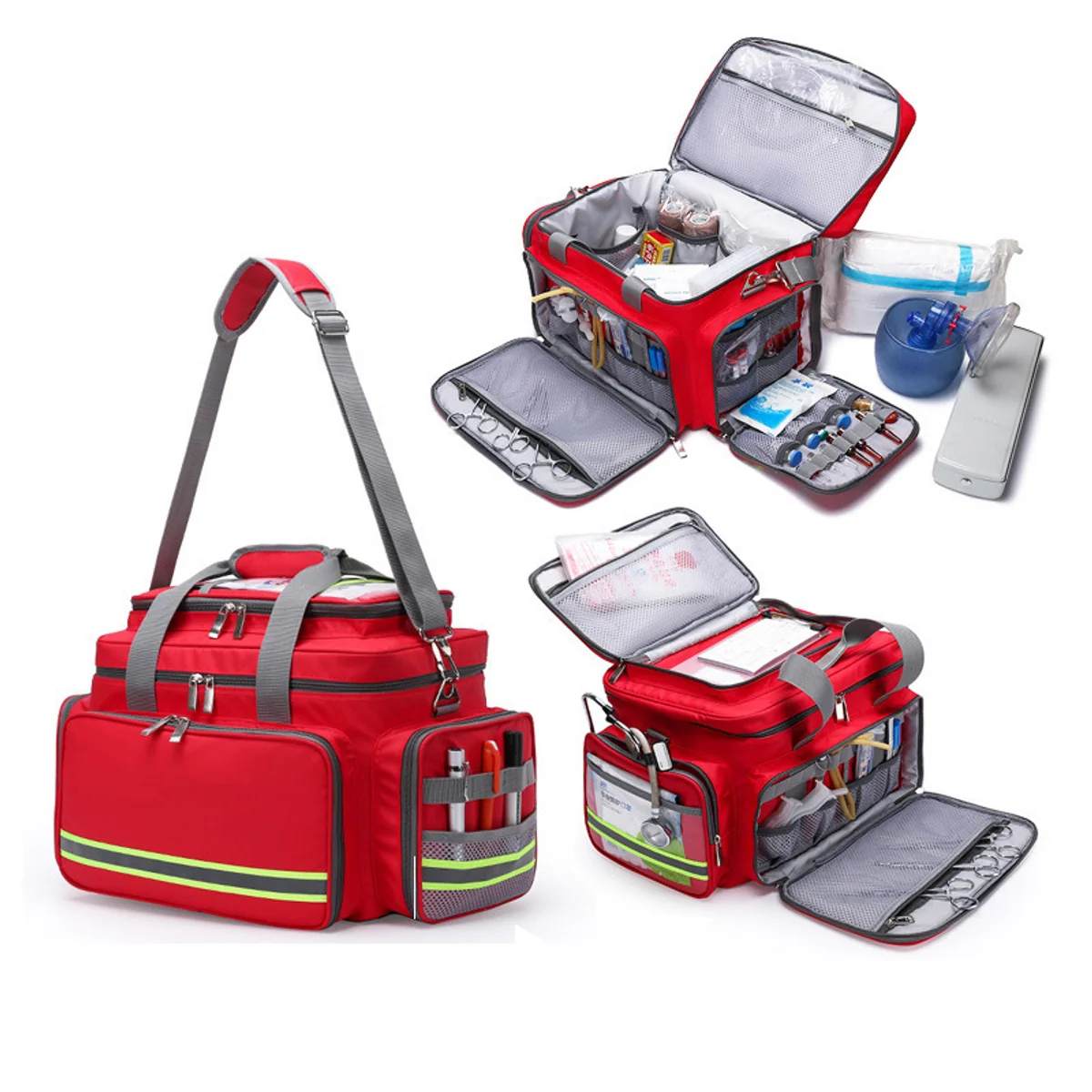 Medical Shoulder Bag with Divided Storage and Front Organizer product view