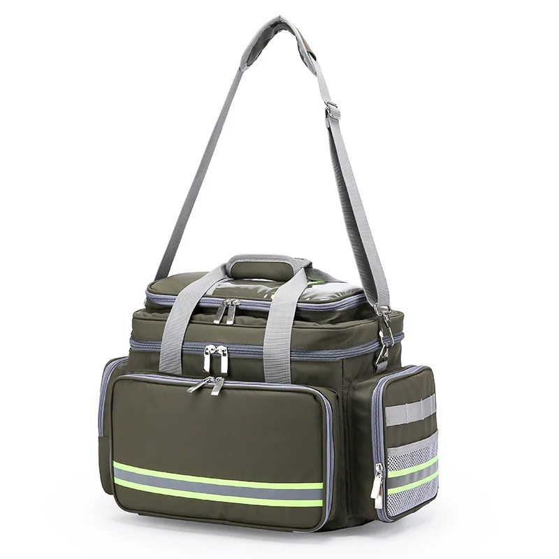 Medical Shoulder Bag with Divided Storage and Front Organizer construction and compartment detail 10