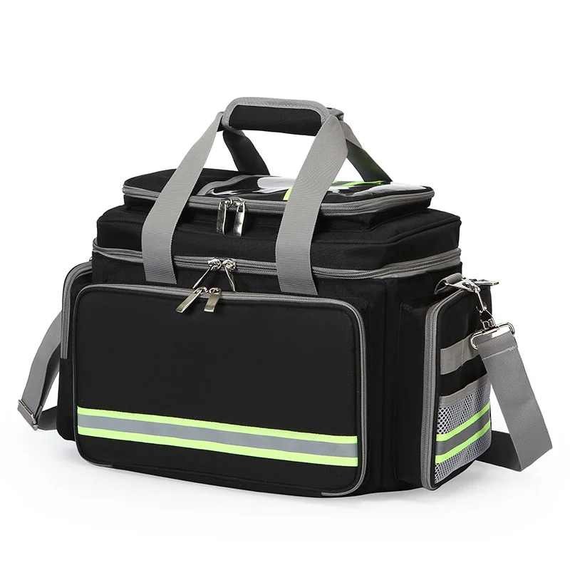 Medical Shoulder Bag with Divided Storage and Front Organizer construction and compartment detail 11