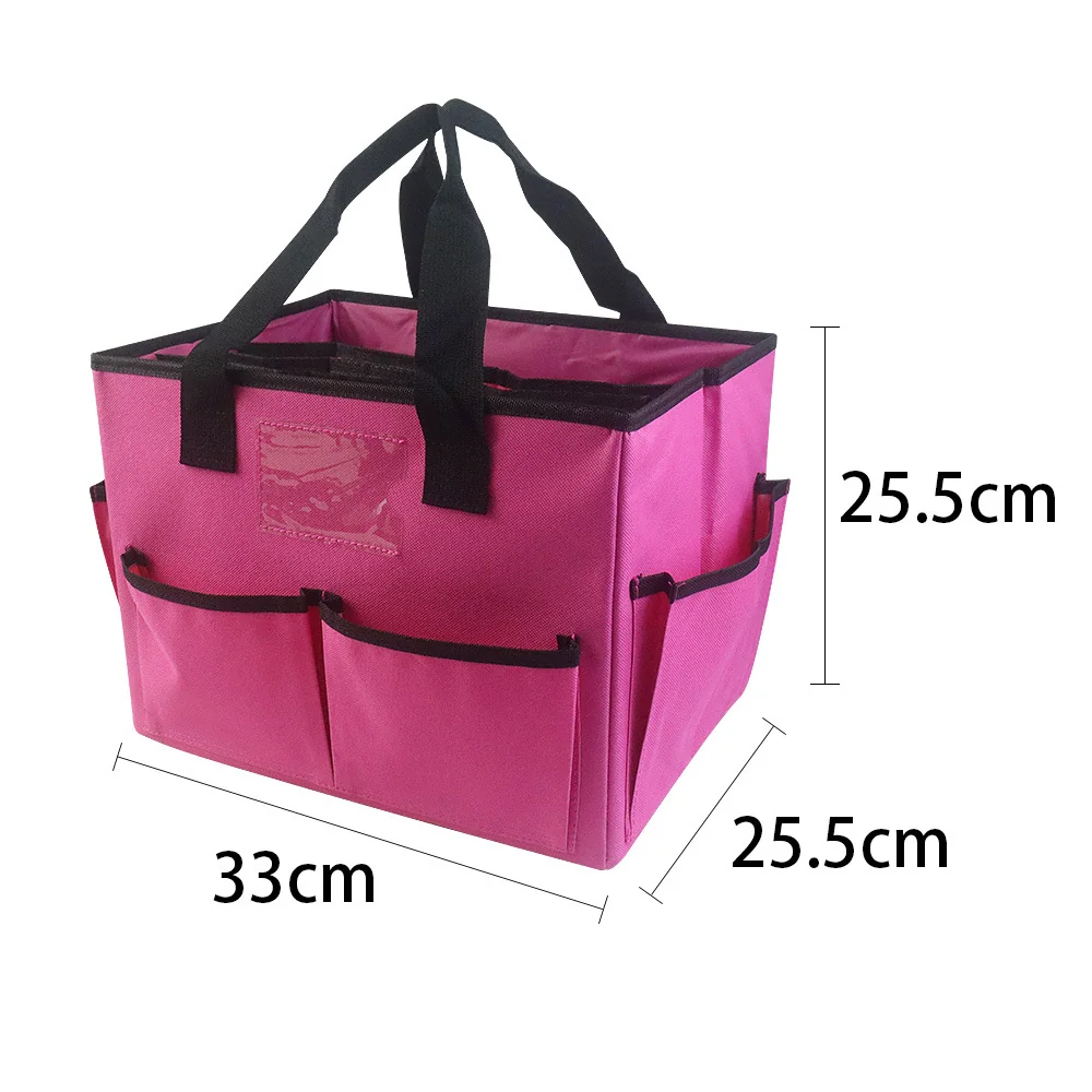 Foldable Organizer Tote with Dividers for Work Supplies construction and compartment detail 4