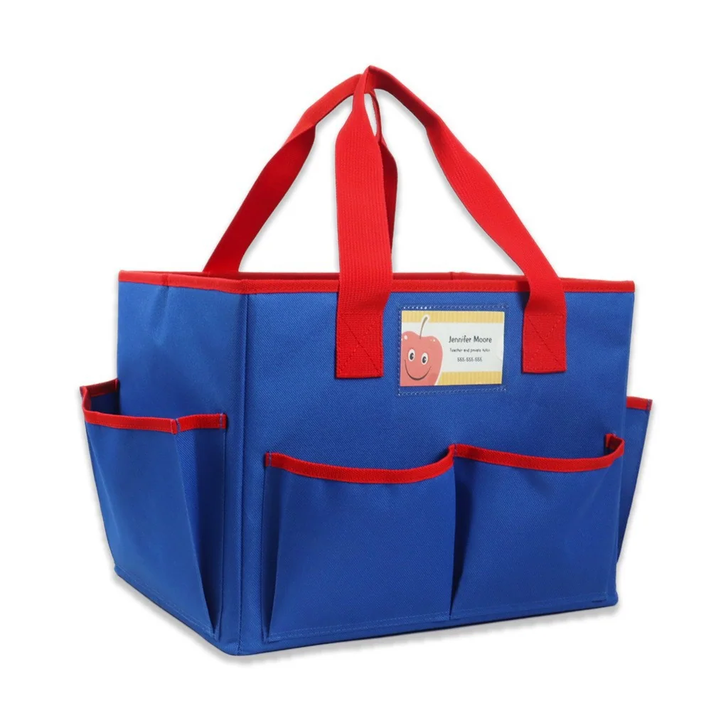 Foldable Organizer Tote with Dividers for Work Supplies construction and compartment detail 6
