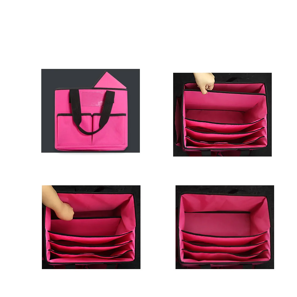 Foldable Organizer Tote with Dividers for Work Supplies construction and compartment detail 7