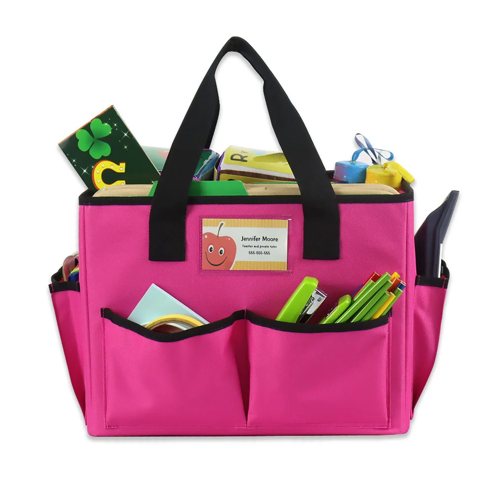 Foldable Organizer Tote with Dividers for Work Supplies product view