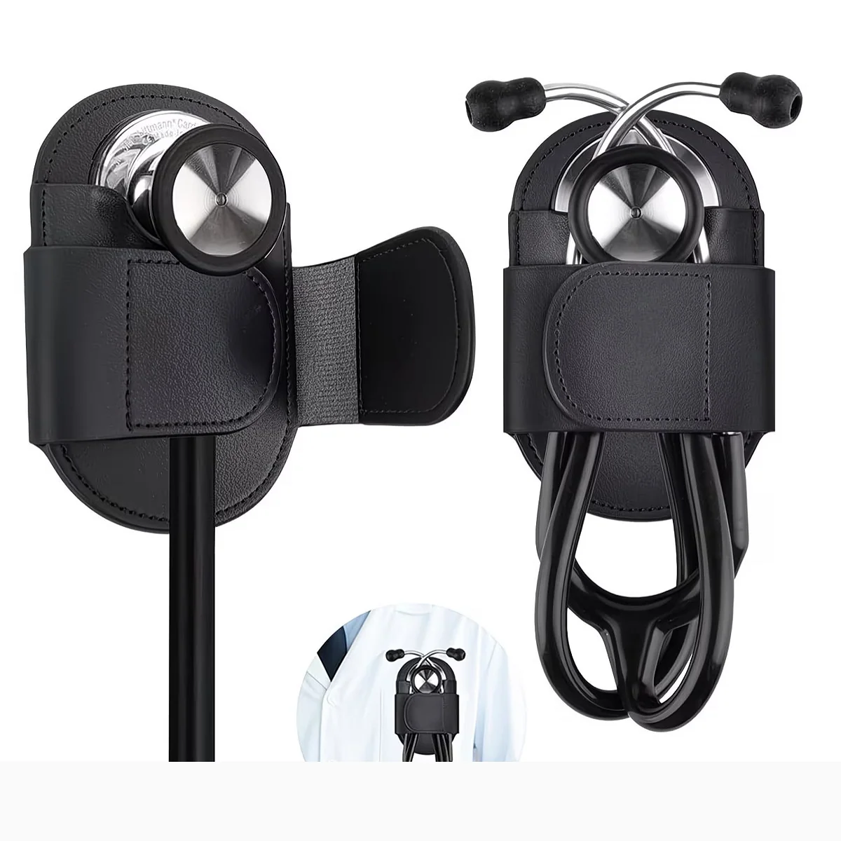 PU Stethoscope Holster with Wraparound Fastening for Clinical Carry product view