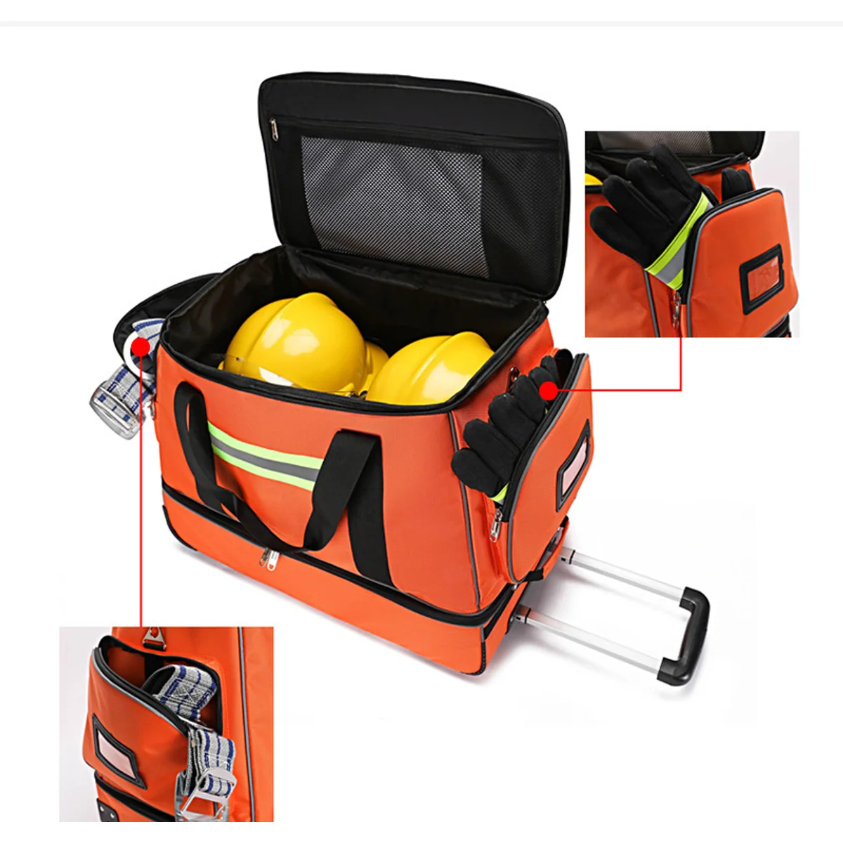 09925 Portable Rod Emergency Storage Backpack - SKU 09925 construction and compartment detail 3