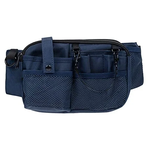 Nurse Waist Organizer with Mesh Pockets and Tape Strap construction and compartment detail 5