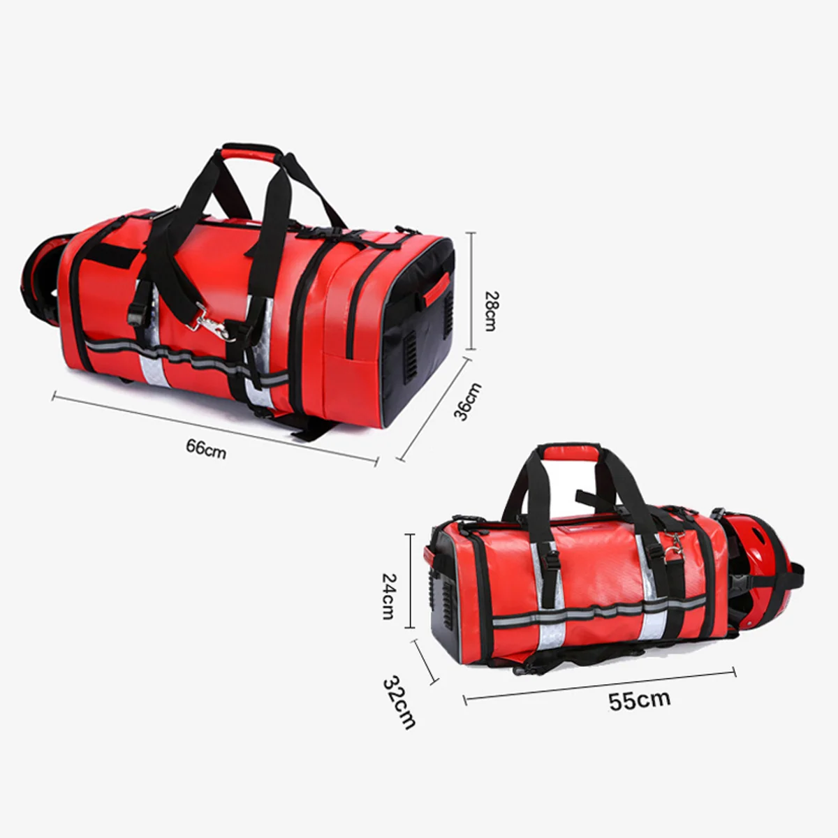 Convertible Duffel for Foldout Tool Organization construction and compartment detail 1